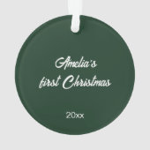 Personalisiertes Foto Weihnachtsgeschenk Ornament (Rückseite)