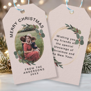 Personalisiertes Foto Weihnachtsgeschenk-Tags Geschenkanhänger