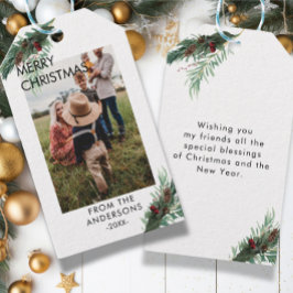 Personalisiertes Foto Weihnachtsgeschenk-Tags Geschenkanhänger