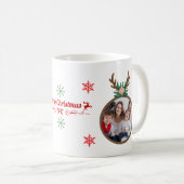 Personalisiertes Foto Weihnachtskranz Tasse (VorderseiteRechts)