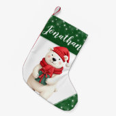 Personalisiertes Foto Weihnachtsmann Strumpf Kleiner Weihnachtsstrumpf (Vorderansicht (hängend))