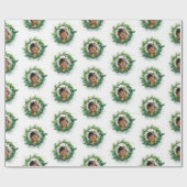 Personalisiertes Foto Weihnachtsschaden Geschenkpapier (Flach)