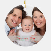 Personalisiertes Foto Weihnachtsschmuck mit Text (Hinten)