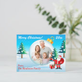 Personalisiertes FOTO Weihnachtsschmuck Postkarte (Stehend Vorderseite)