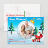 Personalisiertes FOTO Weihnachtsschmuck Postkarte (Vorne/Hinten)
