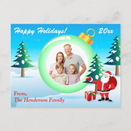 Personalisiertes FOTO Weihnachtsschmuck Postkarte 