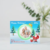 Personalisiertes FOTO Weihnachtsschmuck Postkarte (Stehend Vorderseite)