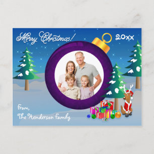 Personalisiertes FOTO Weihnachtsschmuck Postkarte 
