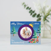 Personalisiertes FOTO Weihnachtsschmuck Postkarte (Stehend Vorderseite)