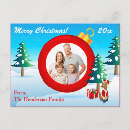 Personalisiertes FOTO Weihnachtsschmuck Postkarte 