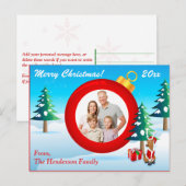 Personalisiertes FOTO Weihnachtsschmuck Postkarte  (Vorne/Hinten)
