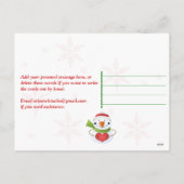 Personalisiertes FOTO Weihnachtsschmuck Postkarte  (Rückseite)