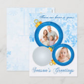 Personalisiertes FOTO Weihnachtsschmuck Postkarte (Vorne/Hinten)