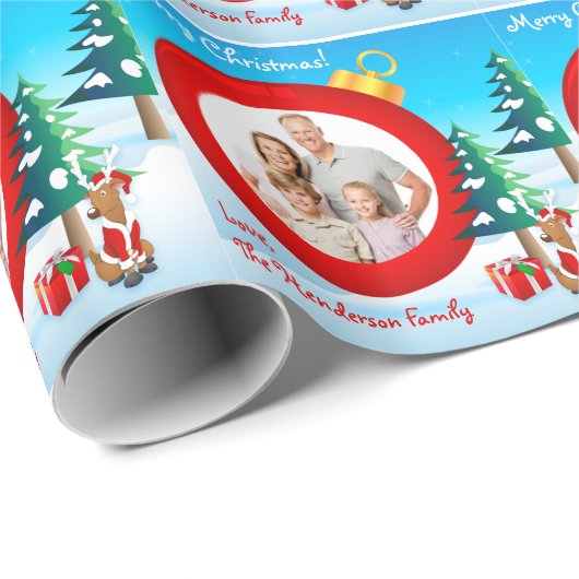 Personalisiertes Foto-Weihnachtsverpackungs-Papier Geschenkpapier (Rolleneckpunkt)