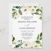 Personalisiertes Foto Weißer Blume-Partner Einladung (Vorderseite)