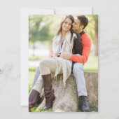 Personalisiertes Foto Weißer Blume-Partner Einladung (Rückseite)