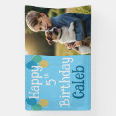 Personalisiertes Foto Welpe Hund Geburtstag Paw-ty Banner (Vertikal)
