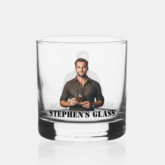 Personalisiertes Foto Whiskyglas (Rückseite)