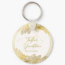 Personalisiertes Foto White Gold Blume Chic Weddin