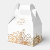 Personalisiertes Foto White Rose Gold Hochzeit Geschenkschachtel (Vorderseite)