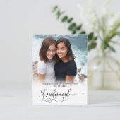 Personalisiertes Foto wird meine Bridesmaid-Karte Dankeskarte (Stehend Vorderseite)