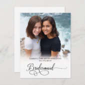 Personalisiertes Foto wird meine Bridesmaid-Karte Dankeskarte (Vorne/Hinten)
