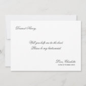 Personalisiertes Foto wird meine Bridesmaid-Karte Einladung (Rückseite)