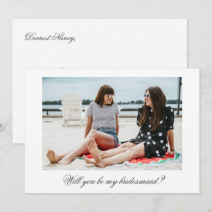 Personalisiertes Foto wird meine Bridesmaid-Karte Einladung