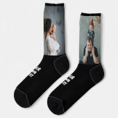 Personalisiertes Foto x2 und benutzerdefinierter T Socken (Linkes Detail)