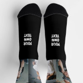 Personalisiertes Foto x2 und benutzerdefinierter T Socken (Oben)