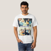Personalisiertes Foto x4 und Text T-Shirt (Vorne ganz)