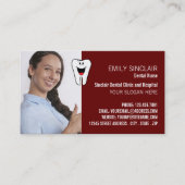 Personalisiertes Foto, Zahnheilkunde, Zahnärzte Visitenkarte (Vorderseite)