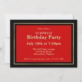 Personalisiertes Foto Zigarren-Box-Etikett Party e Einladung (Rückseite)