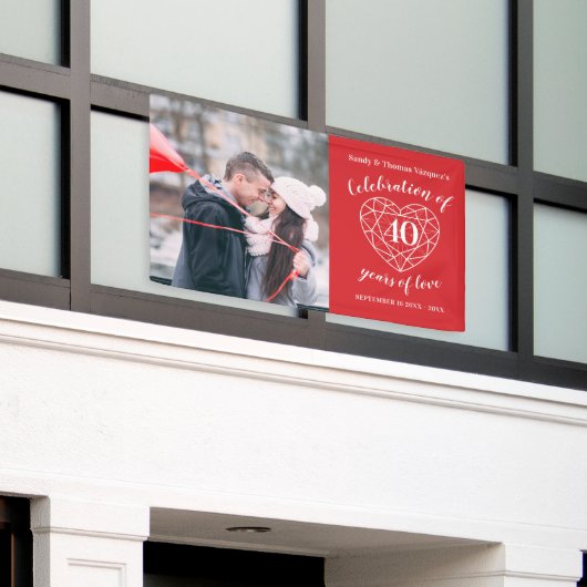 personalisiertes Foto zum 40. Jubiläum Banner (Äußeres Gebäude)