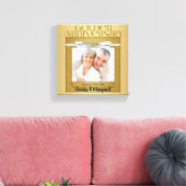 personalisiertes Foto zum 50. Jubiläum 8x8 Leinwanddruck (Insitu (Wohnzimmer))