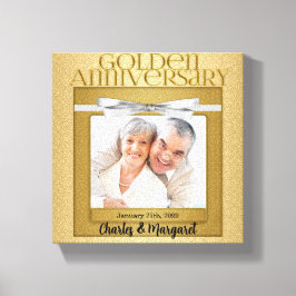personalisiertes Foto zum 50. Jubiläum 8x8 Leinwanddruck