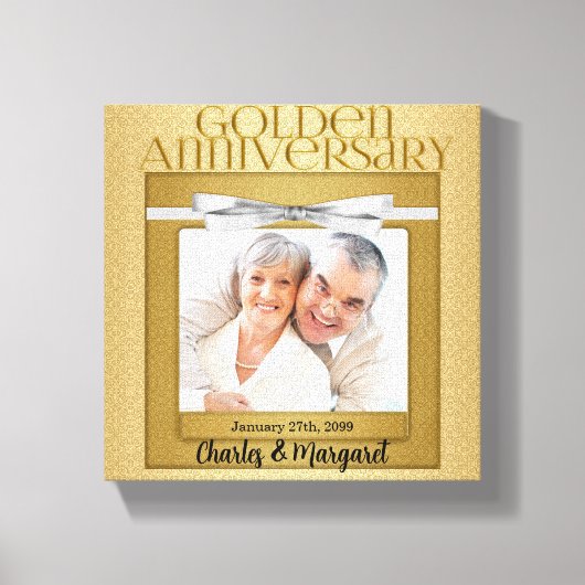 personalisiertes Foto zum 50. Jubiläum 8x8 Leinwanddruck (Vorderseite)