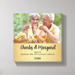 personalisiertes Foto zum 50. Jubiläum 8x8 Leinwanddruck