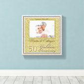 personalisiertes Foto zum 50. Jubiläum 8x8 Leinwanddruck (Insitu (Holzboden))