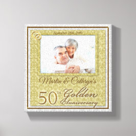 personalisiertes Foto zum 50. Jubiläum 8x8 Leinwanddruck