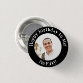 Personalisiertes Foto zum Geburtstag, Ihr Abzeiche Button (Vorne & Hinten)