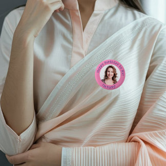 Personalisiertes Foto zum Geburtstag, Ihr Abzeiche Button