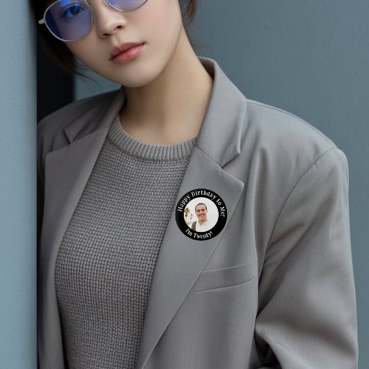 Personalisiertes Foto zum Geburtstag, Ihr Abzeiche Button