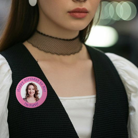 Personalisiertes Foto zum Geburtstag, Ihr Abzeiche Button