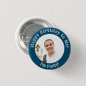 Personalisiertes Foto zum Geburtstag, Ihr Abzeiche Button (Vorne & Hinten)