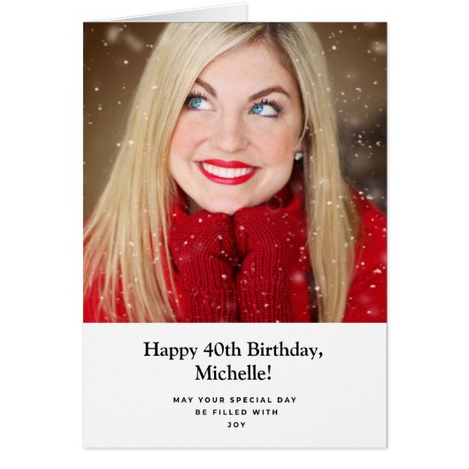 Personalisiertes Foto zum Geburtstag jeder Altersk (Vorne)