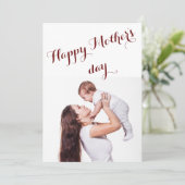 Personalisiertes Foto zum Muttertag Dankeskarte (Stehend Vorderseite)