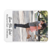 Personalisiertes Foto zum Speichern des Datums-Mag Magnet (Horizontal)