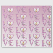 Personalisiertes Foto zum Valentinstag Geschenkpapier (Flach)