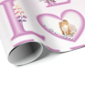 Personalisiertes Foto zum Valentinstag Geschenkpapier (Rolleneckpunkt)